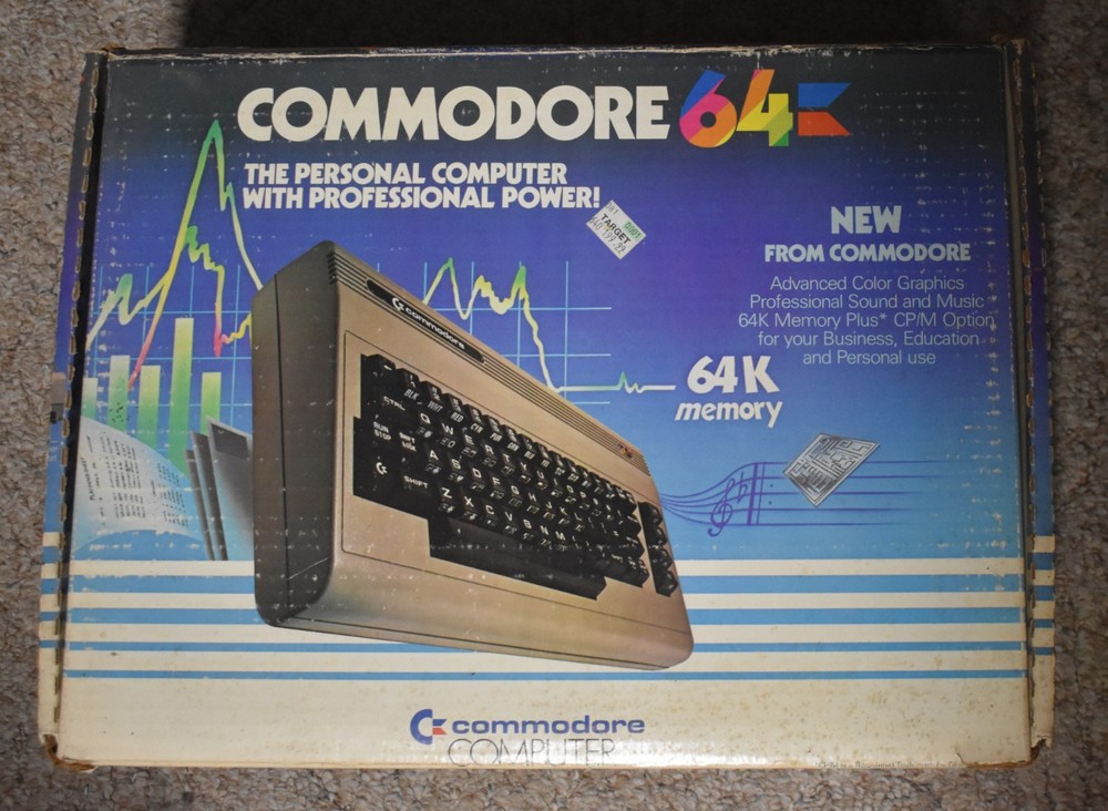 Commodore 64 Computer and Commodore 1541 Single Floppy Disk Set, In Box, As Is