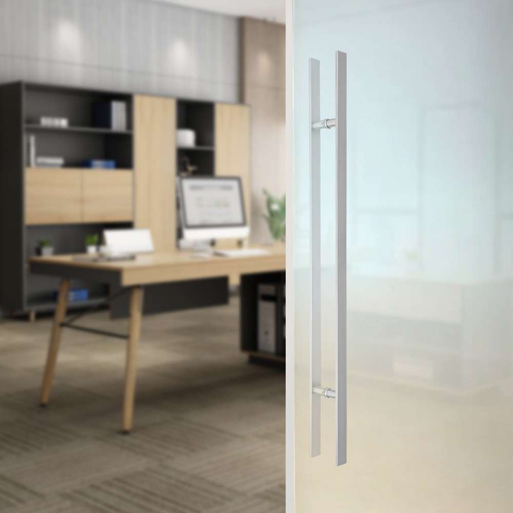 Double Sided Stainless Steel Door Handle Commercial H Shape Door Pull Handle