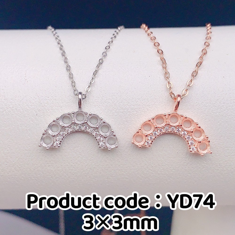 Silver 925 pendant empty setting, DIY blank setting YD74