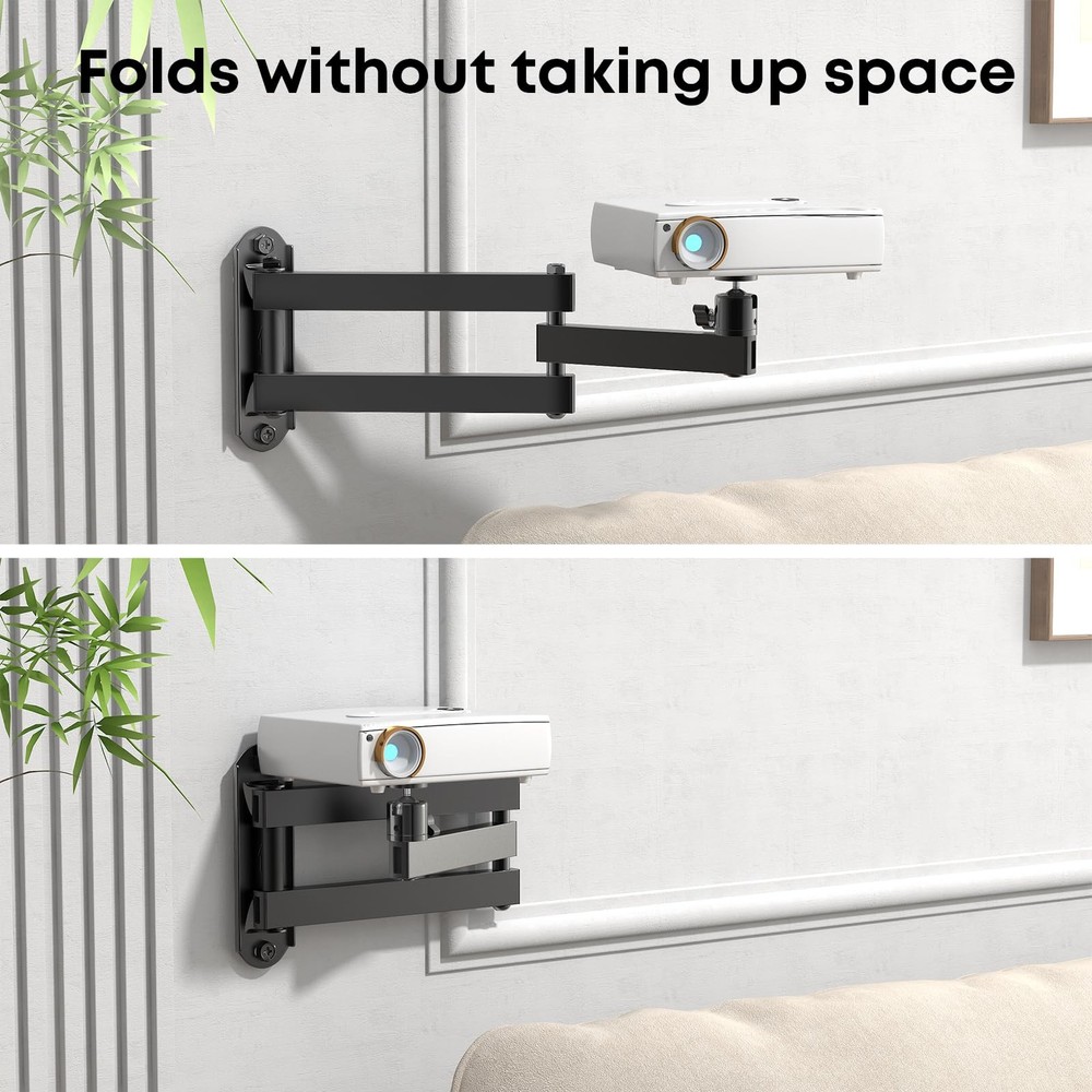 Foldable Universal Projector Mount for Ceiling or Wall Adjustable Stand