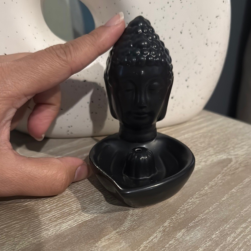 Elegant Black Buddha Incense Holder