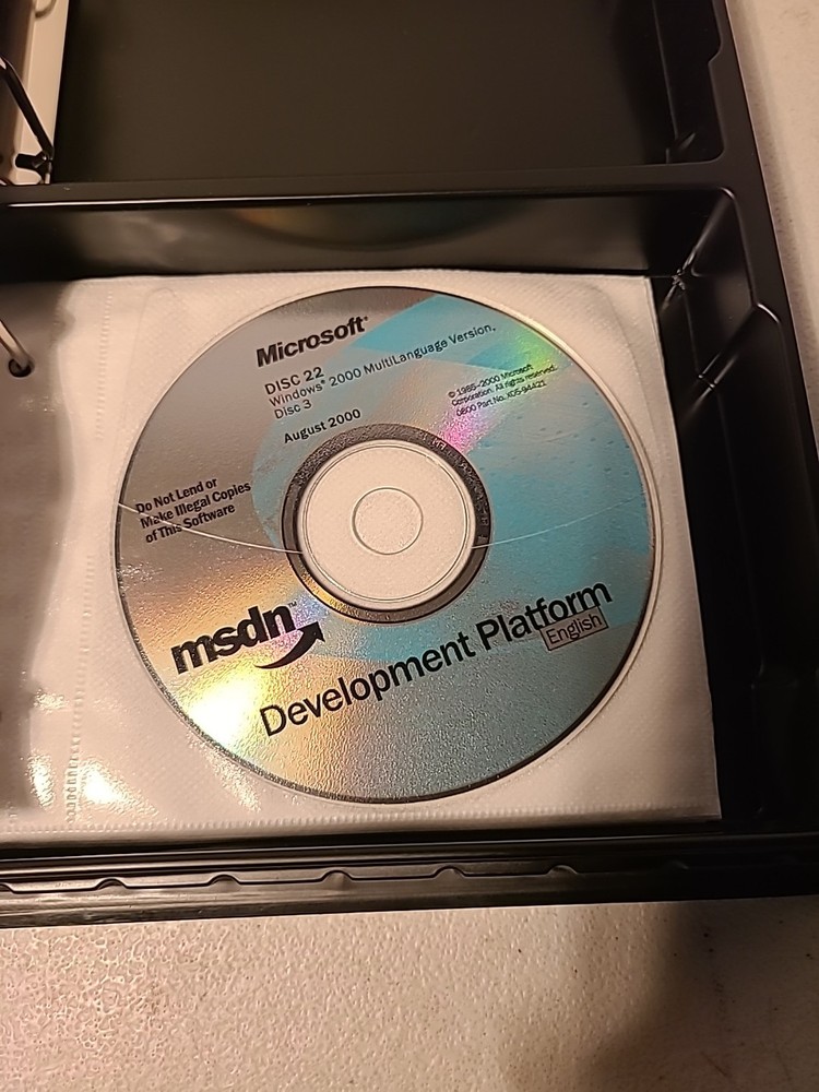 MICROSOFT MSDN Software Discs w/Storage Case Lot of 43