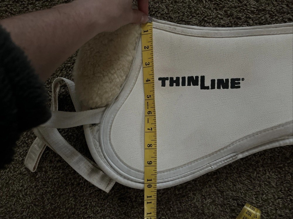ThinLine Shimmable Half Pad, Quilted with Sheepskin Rolls, White, Used