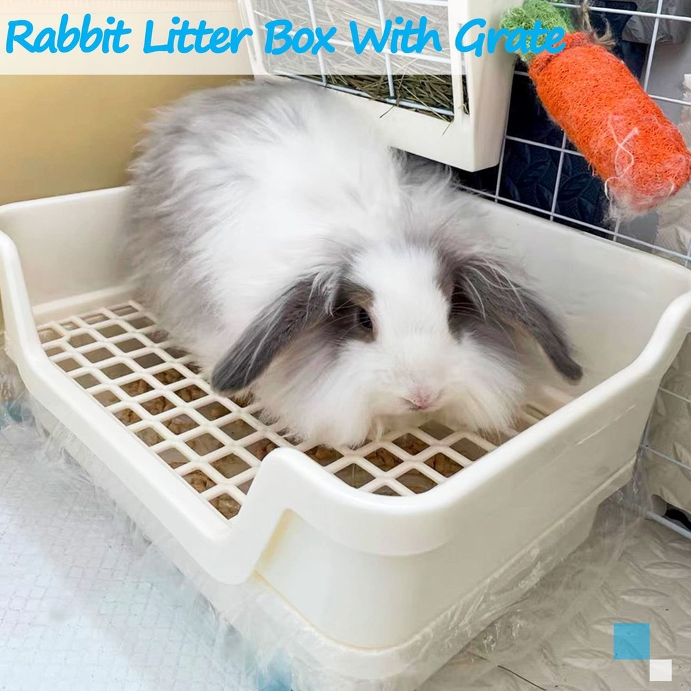 Hamiledyi Extra Large Rabbit Litter Box Corner Potty for Small Animals