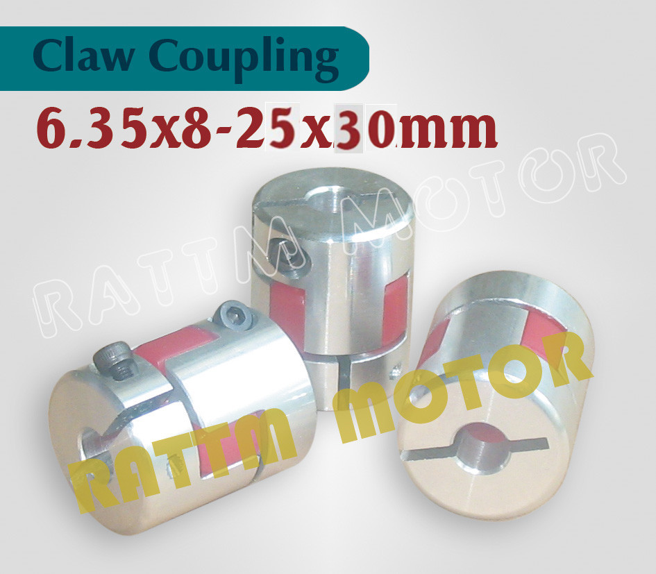 3Pcs 6.35x8mm Flexible Plum Coupling Shaft Coupler CNC Encode Connect D25L30