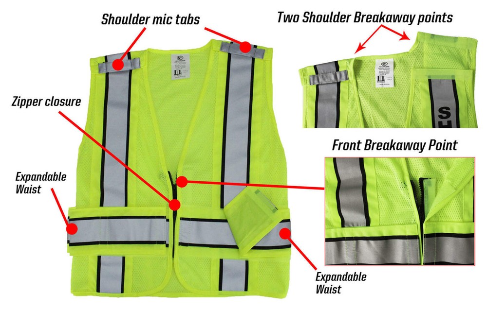 High Visibility Reflective Duty Safety Vests Plain and ID (Security)