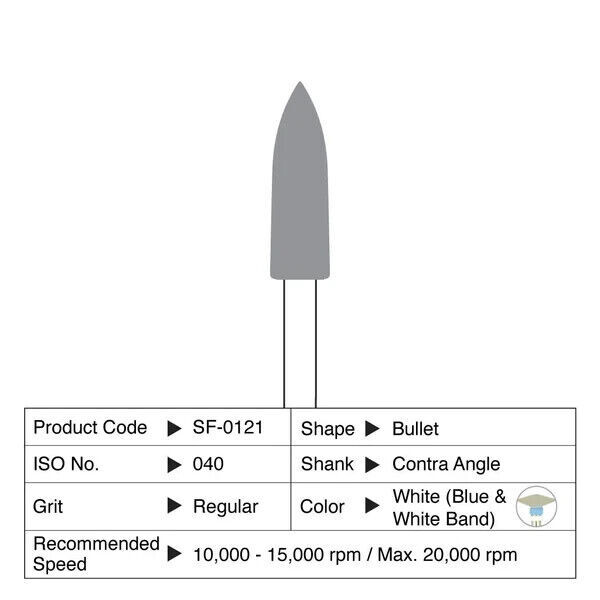 Shofu Ceramaster CA Bullet #0121 3/Box