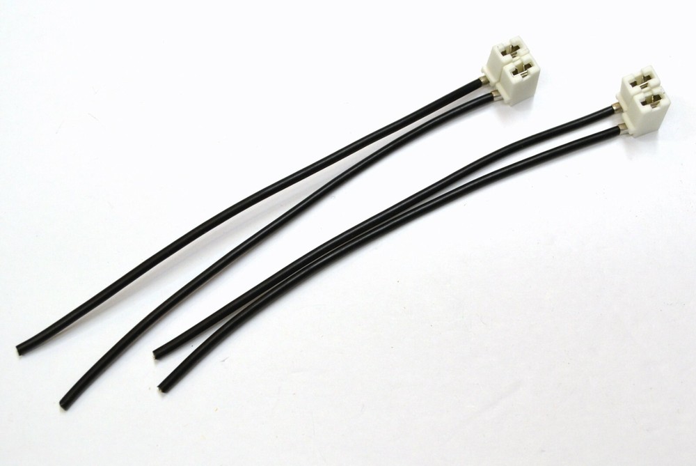 Wire Pigtail Female Ceramic H11B Two Harness Head Light Bulb Socket Connector OE