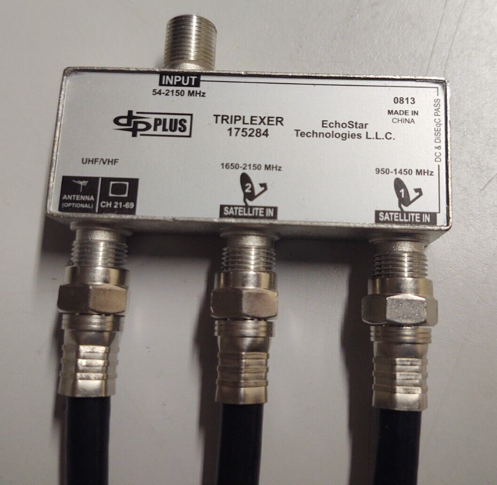 Dish Network Pro Plus 175284 EchoStar Technologies Triplexer w/ Cables