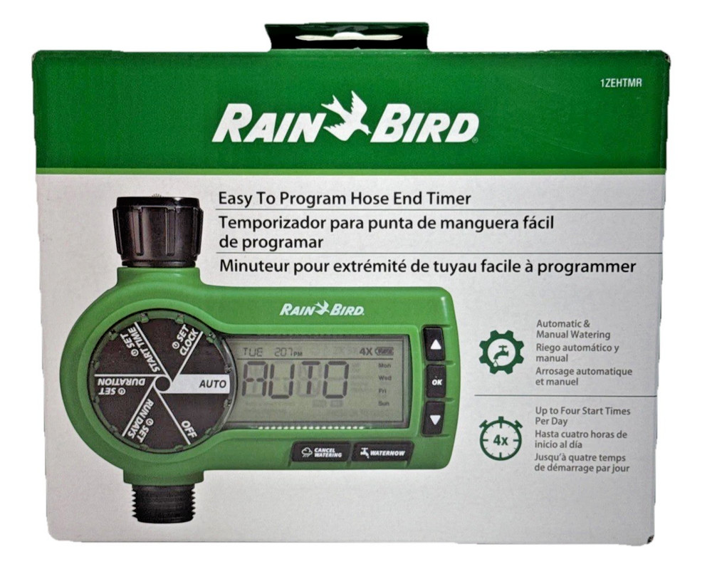 Rain Bird 1ZEHTMR Electronic Watering Hose Timer Professional Automatic & Manual