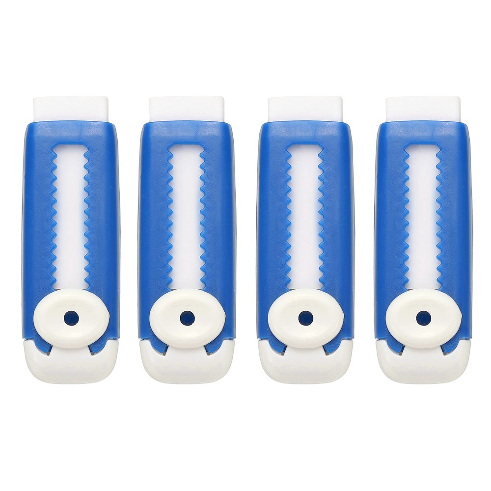 4 Pack Erasers, Pencil Erasers Large Eraser Push Pull Cute Soft, Blue White
