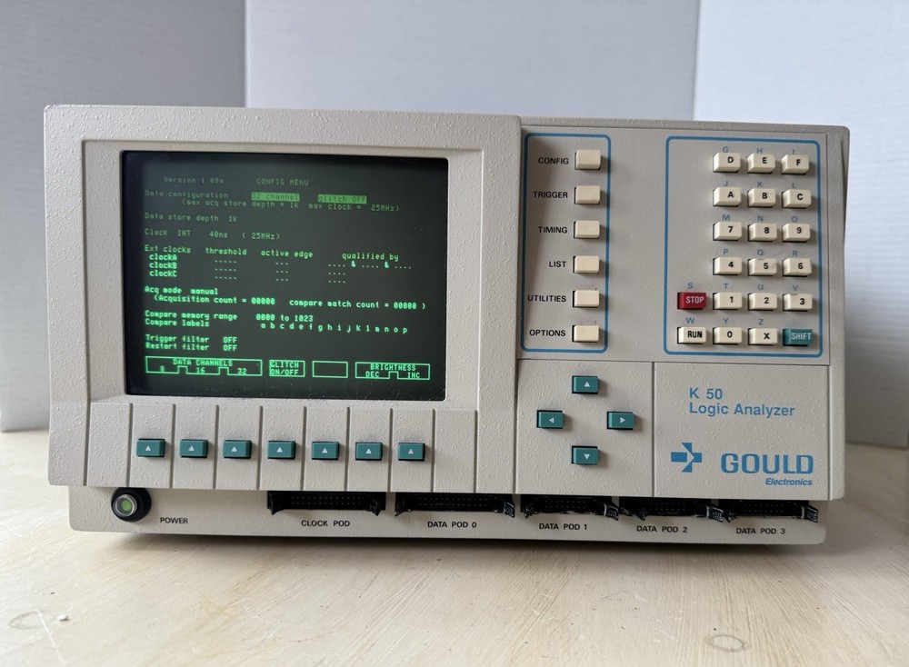 Gould K-50 Logic Analyzer Model 8711FB035 General Purpose Powers On (Untested)