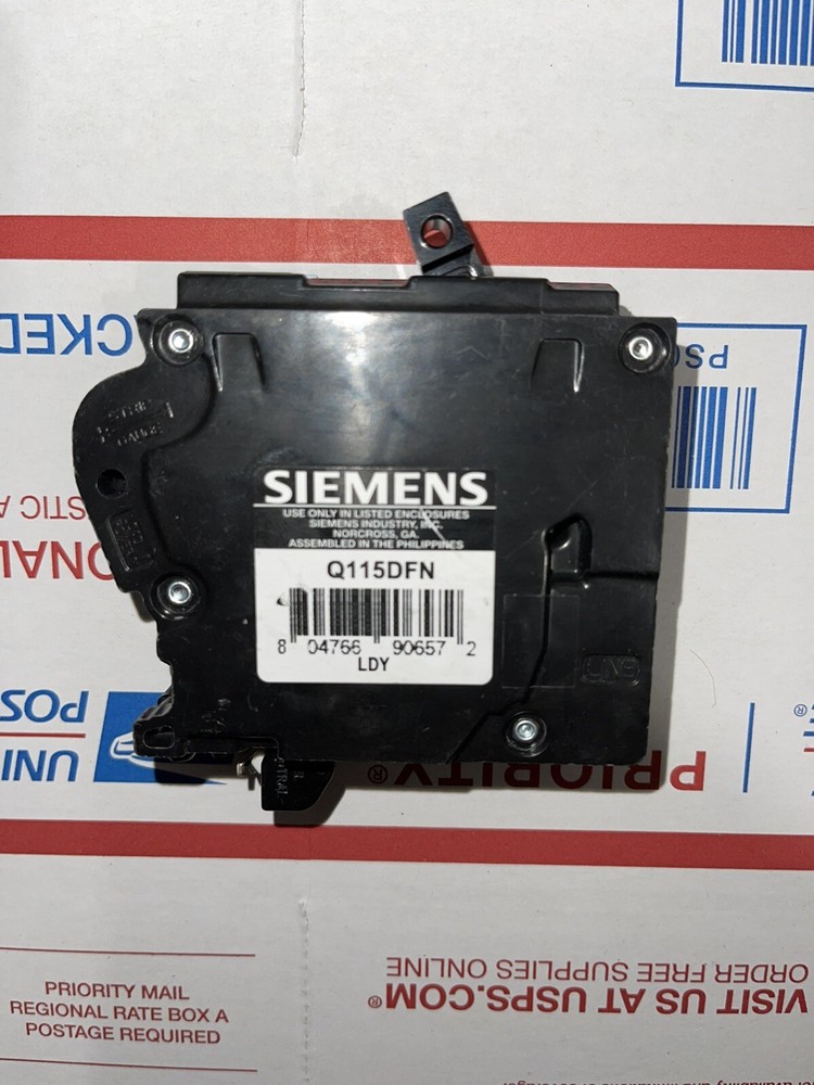 Q115DFN 10 PCS SIEMENS 1P 15A AFCI/GFCI DUAL-FUNCTION PLUG-ON CIRCUIT BREAKERS
