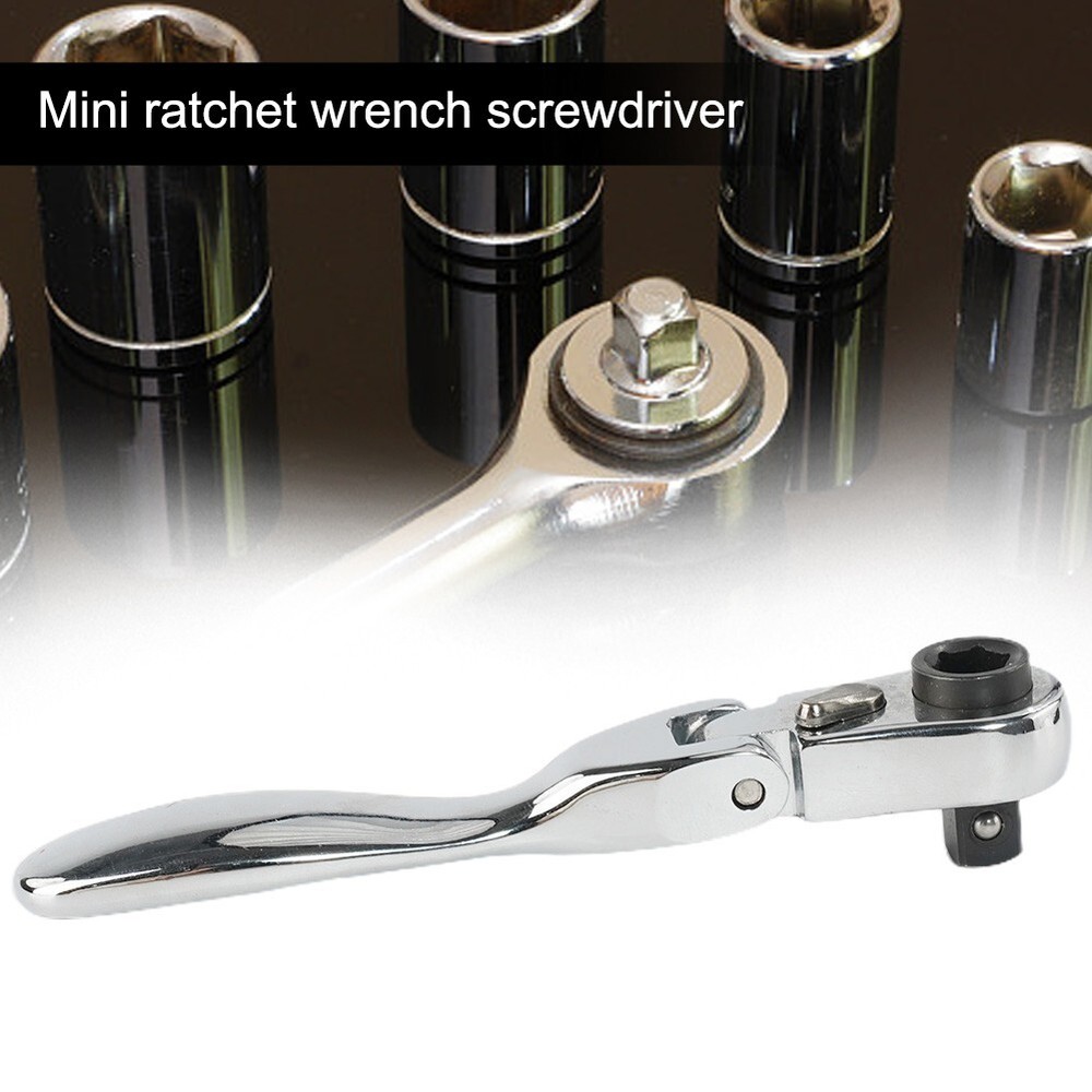 2 In 1 Mini Ratchet Wrench Screwdriver 72 Teeth Socket Batch Head/Quick Spanner
