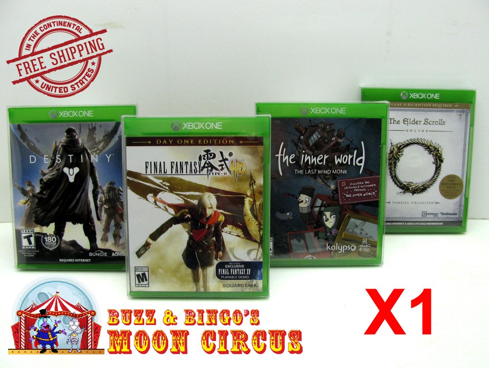 1X MICROSOFT XBOX ONE CIB GAME -CLEAR PLASTIC PROTECTIVE BOX PROTECTORS CASE
