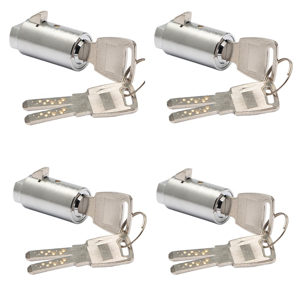 4PCS KEYED DIFFERENT Dimple Cylinder BRASS Plug Lock Vending machine T handle