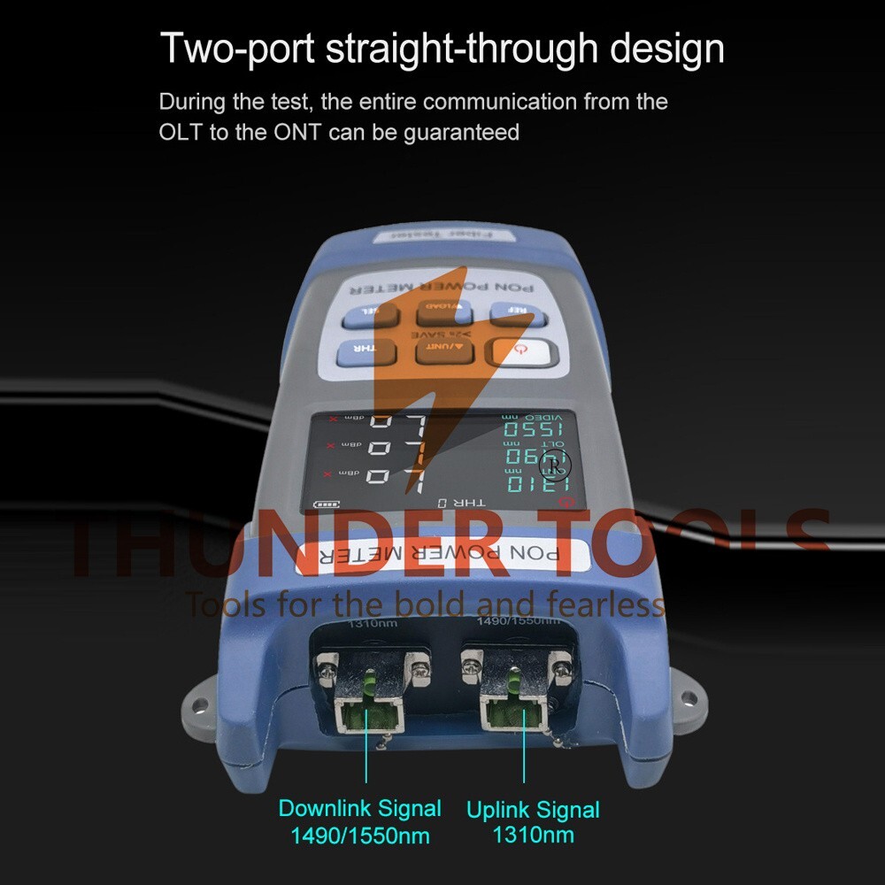 Thunder Tools Handheld PON Power Meter Optical Fiber Tester Network Ten