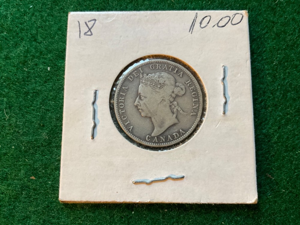 1892 Silver Canada 25 Cents Quarter - T11
