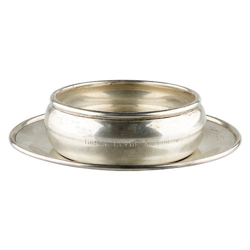 TUTTLE STERLING SILVER BOWL & UNDERPLATE