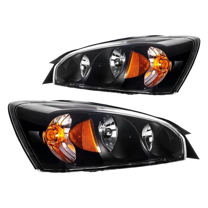 Headlights Assembly, Headlight Assembly Black Housing Amber Corner Clear