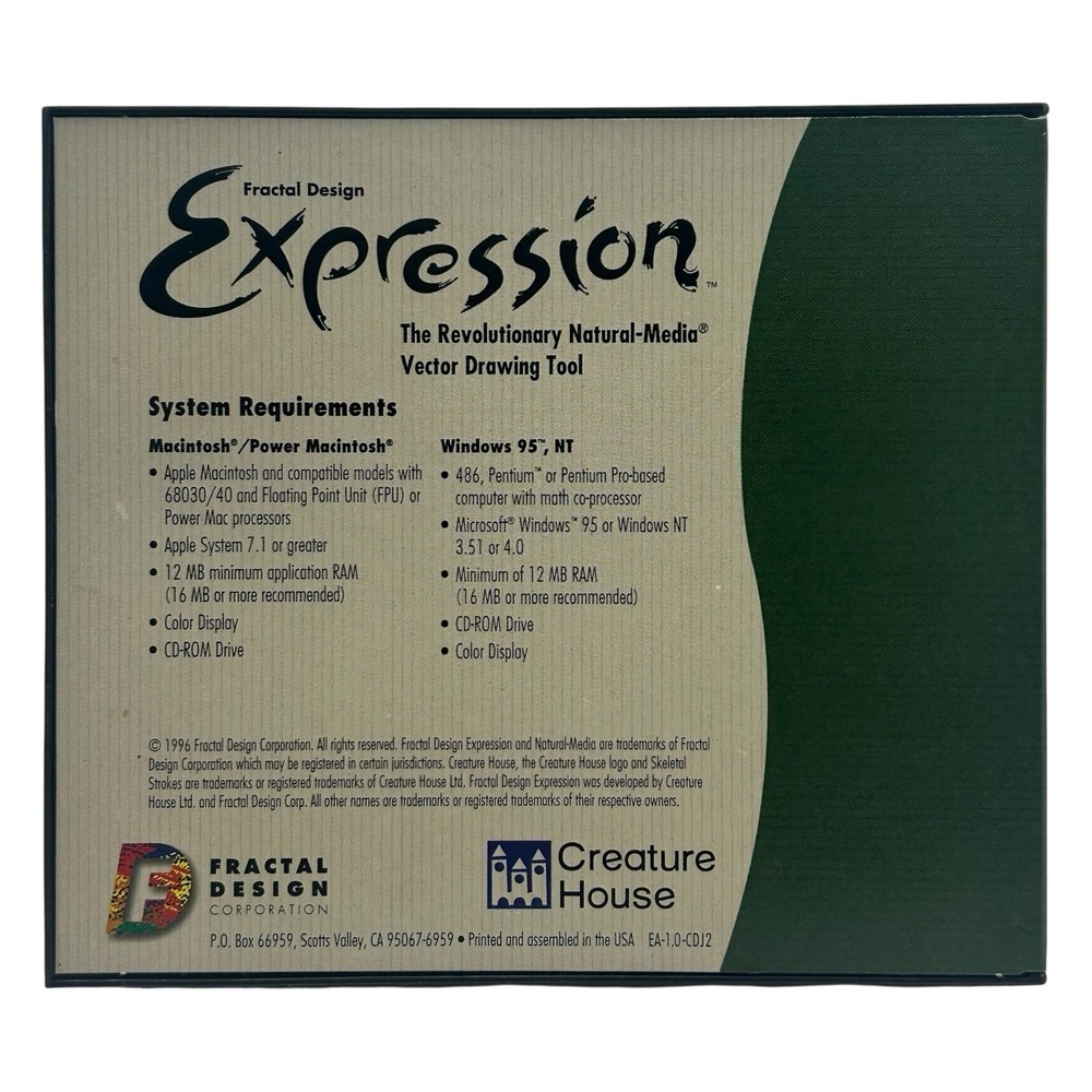Fractal Design Expression Natural-Media Vector Drawing Tool Macintosh Windows