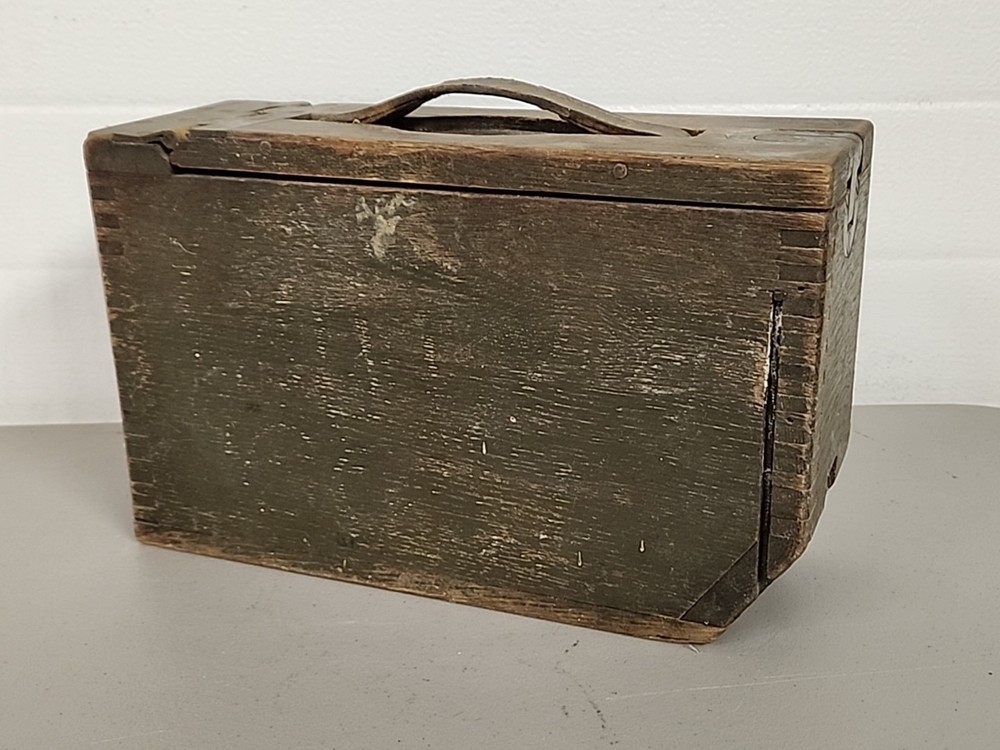 Vintage Wooden Ammo Box Ammunition