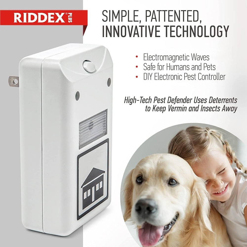 Plug-in Pest Repeller 2-Pack White, Safe & Silent Electromagnetic Waves