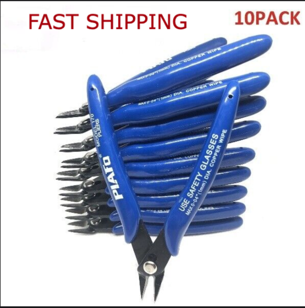 10PCS Plato Model 170 Flush Wire Cable Cutter Cutting Snips Pliers Side DIY Tool