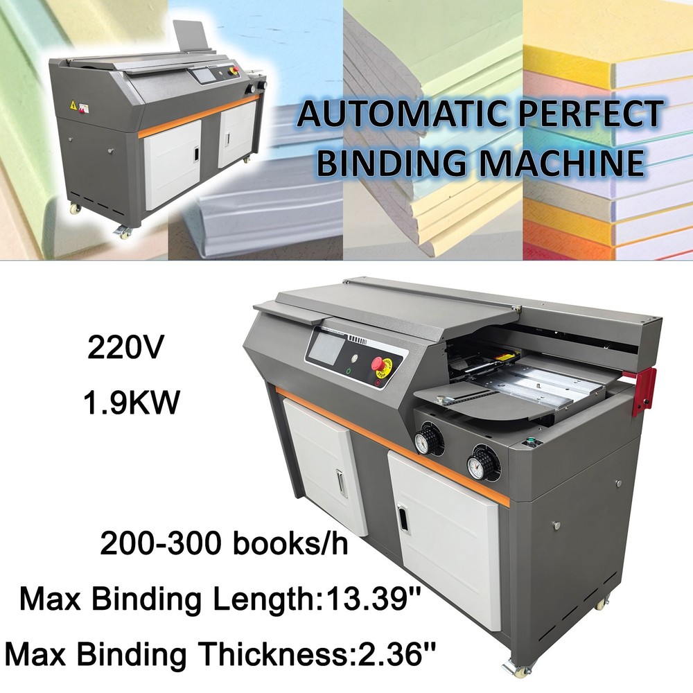 A4 Automatic Book Binding Machine 220V, Binding Thickness 2.36'', Length 13.39''