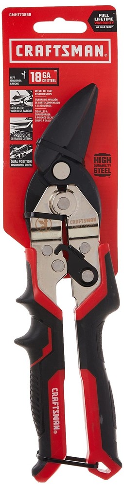 CRAFTSMAN Aviation Snips, Offset Left CMHT73559