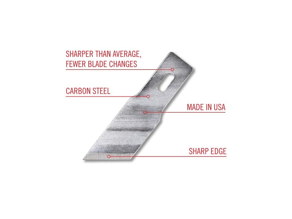 Excel 22619 - #19 Sharp Edge Angled Replacement Blade, Carbon Steel, 100 pcs/Pkg