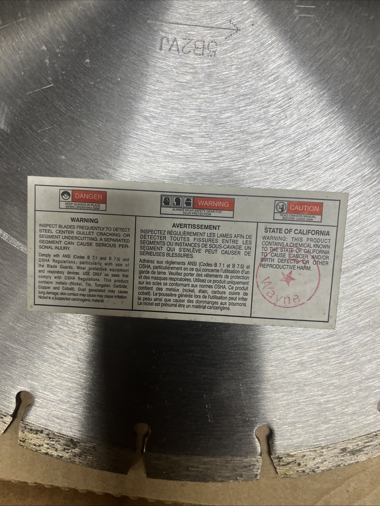 H8D 70499 14"X125 High Speed Diamond Blade