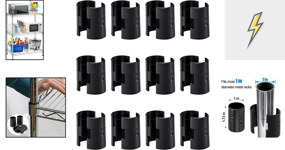 High-Quality 24 Pcs Replacement Clips for Wire Shelving Systems - Easy Install