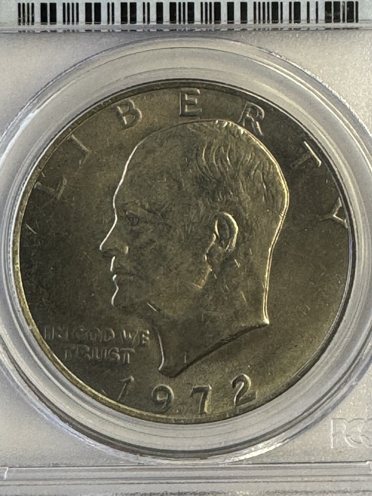 1972 PCGS MS63 TYPE 2 EISENHOWER IKE DOLLAR (TONED - SEE PHOTOS)