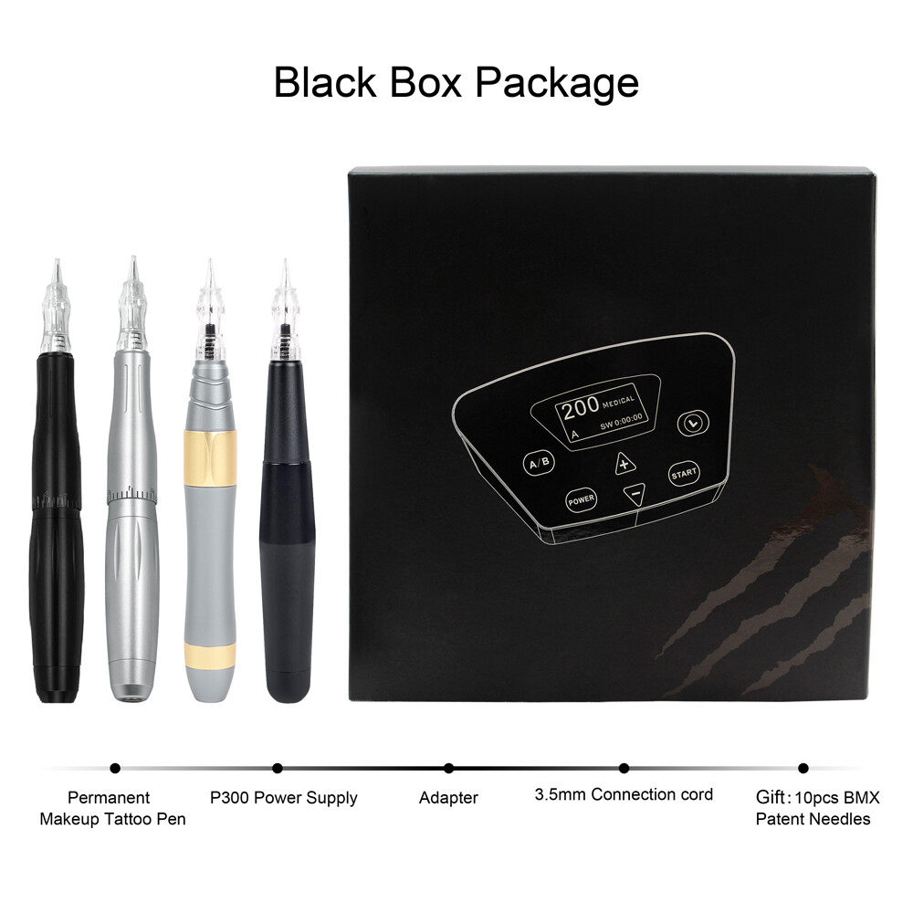 BMX Permanent Makeup Machine Kits Tattoo Pen Gun Eyebrow Microblading Needles