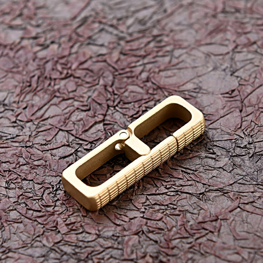 Solid Brass Portable Carabiner Key Chain Buckle Clip Snap Hook Handbag Clasp EDC