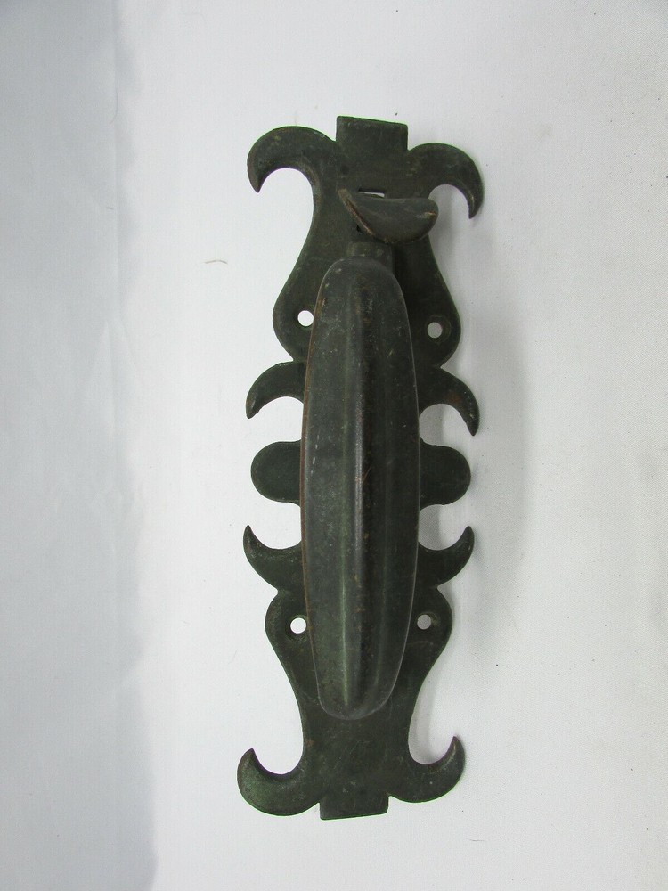 Antique VTG Brass Bronze Door Handle Latch Solid