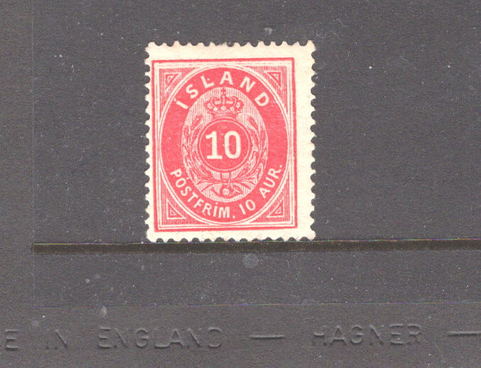Iceland  11  mint   og   hinged   thin  nice  color Iceland