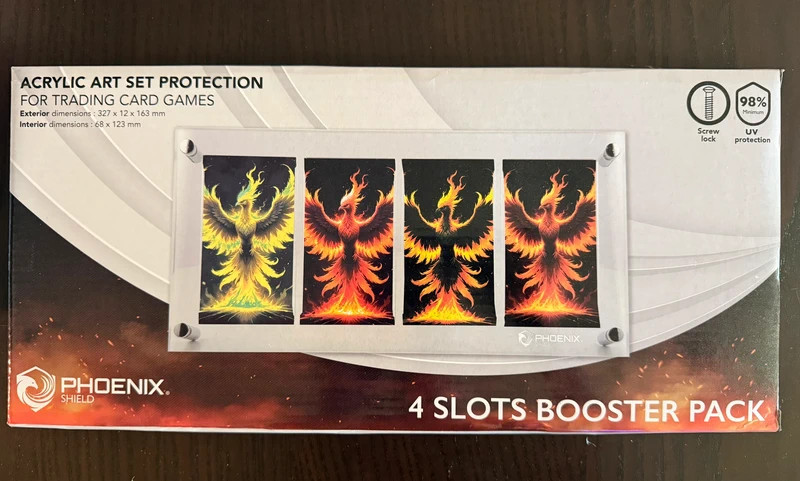 Phoenix Shield Protection Acrylic 4 Pokemon Boosters (Magnetic Closure)