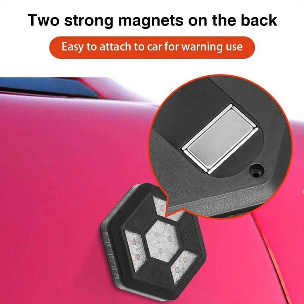 360° Rotating LED Magnetic Car Warning Light - Flashing
