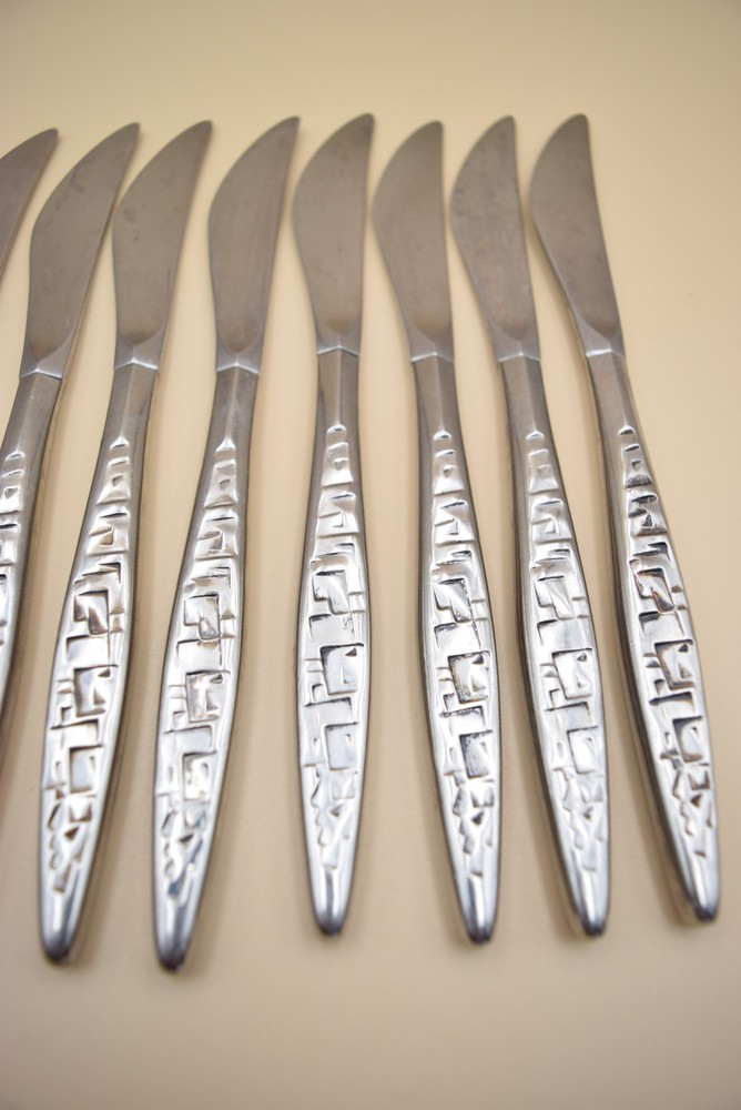 48pc Lyon Cortez Aztec Flatware Set Knives Serving Spoon Dinner Forks Tablespoon