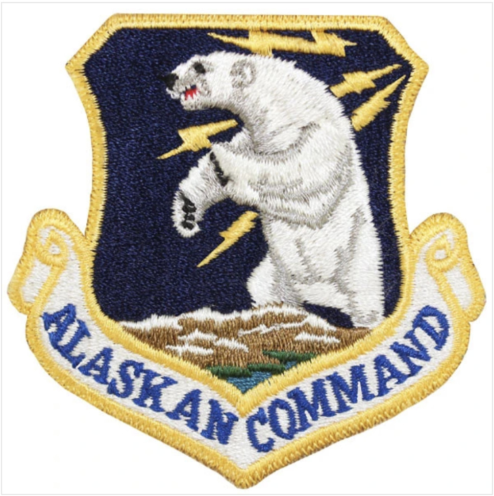 GENUINE U.S. AIR FORCE PATCH: ALASKAN COMMAND - COLOR
