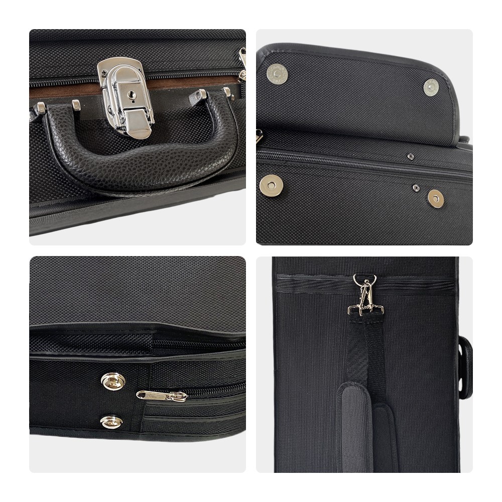 Double Violin Case Viola Case Strong Full Size With Back Strap