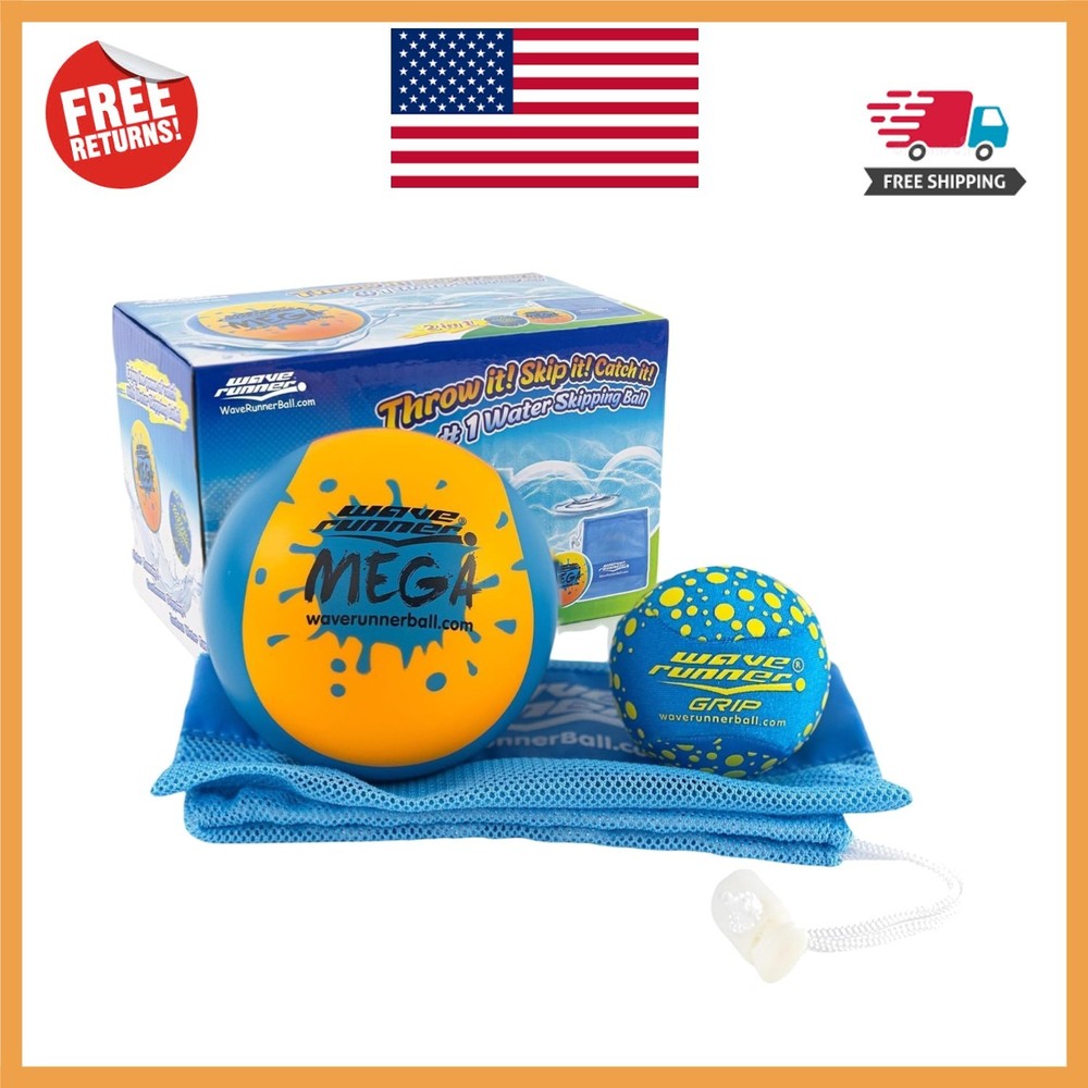 Wave Runner 2-Pack Soft Foam Water Bouncing Grip Balls for Endless Summer Fun