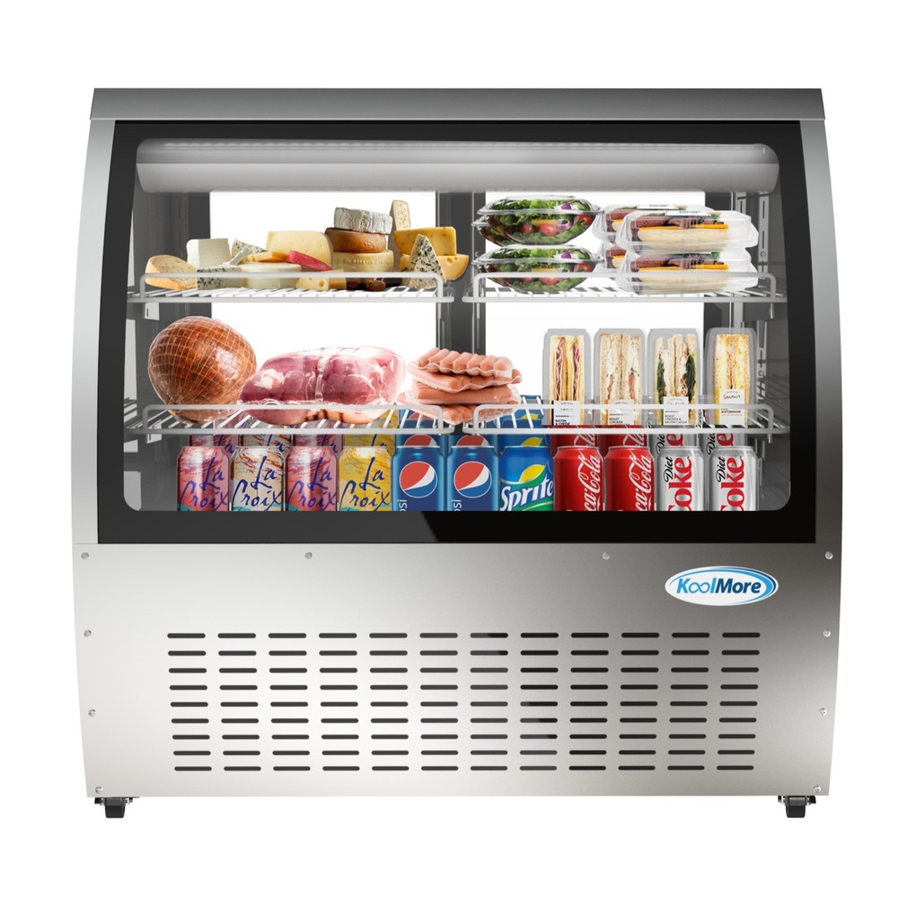Koolmore RD18C-SS 47" Curved Refrigerated Deli Display Case