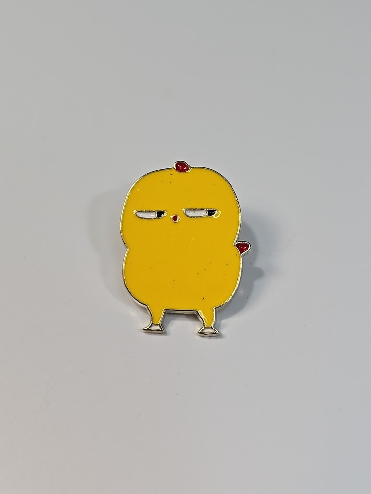 Suspicious Yellow Chick Giving Side Eye Lapel Pin