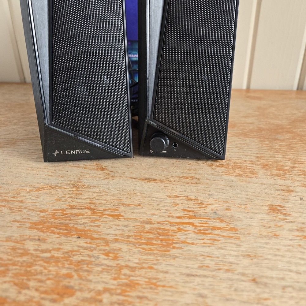 Lenrue E-1059 Mini Digital USB Computer Speakers - Black