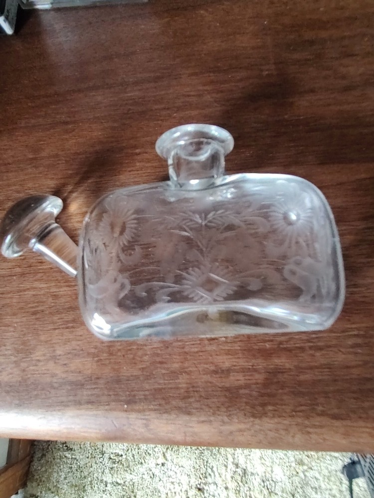 RARE Rosenthal etched crystal perfume bottle