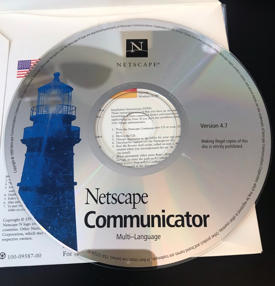 Vintage Netscape Communicator Internet Access Edition Version 4