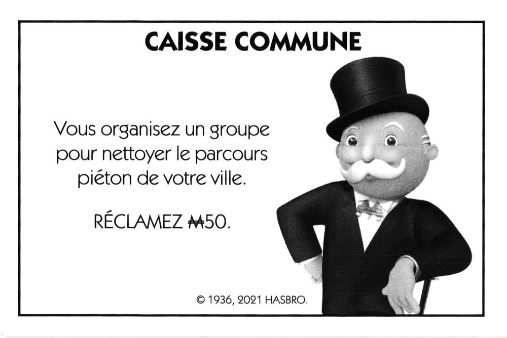 Carte Monopoly Caisse Commune